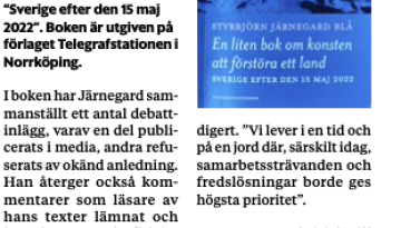 Ölandsbladet om releasefest för En liten bok…